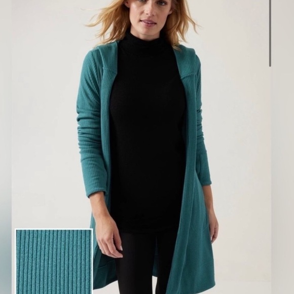 Athleta Harmony Wrap Hooded Long Sleeve Cardigan Medium - Picture 4 of 12